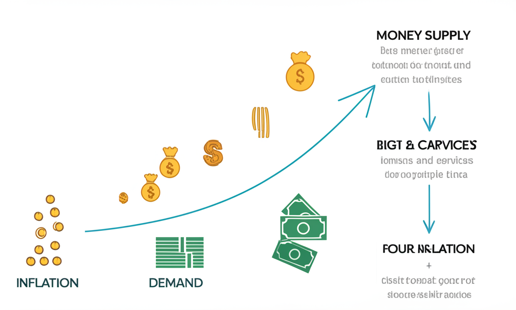 Para arzı, talebi ve enflasyon arasındaki ilişkiyi gösteren bir infografik.
