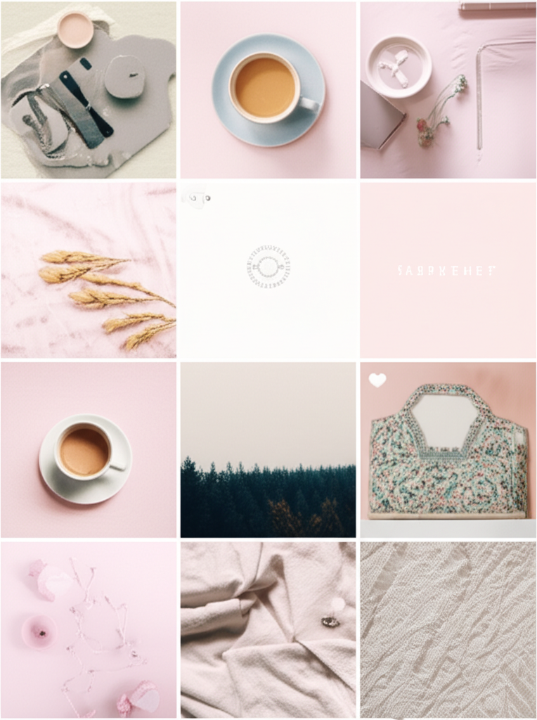 A well-organized Instagram feed