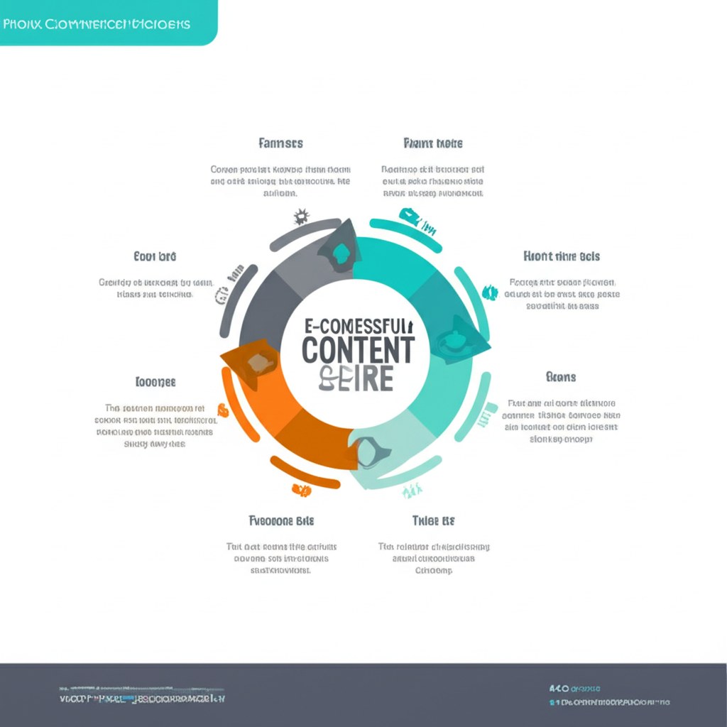 Infographic showing steps for e-commerce content planning