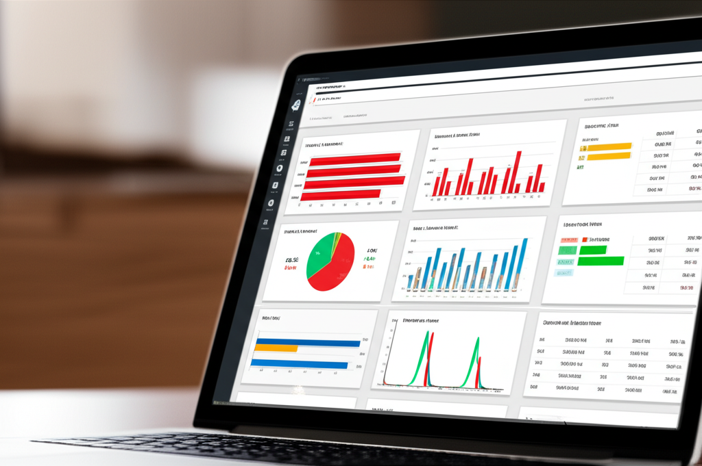 Sales automation dashboard on a laptop screen