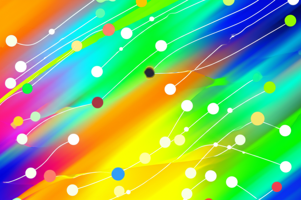 Abstract graphic representing data flow and automation