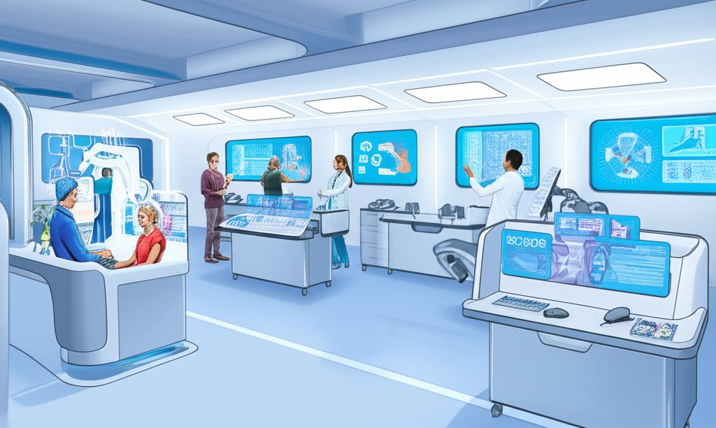 Teknolojik gelişmiş bir sağlık tesisi.