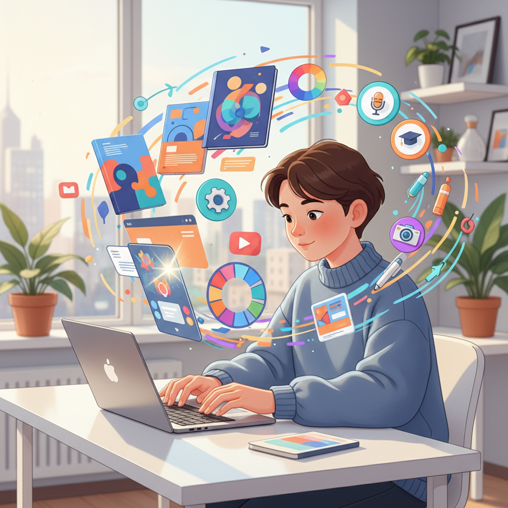 Dijital içerik oluşturma ve e-kitaplar, online kurslar gibi dijital ürünler.