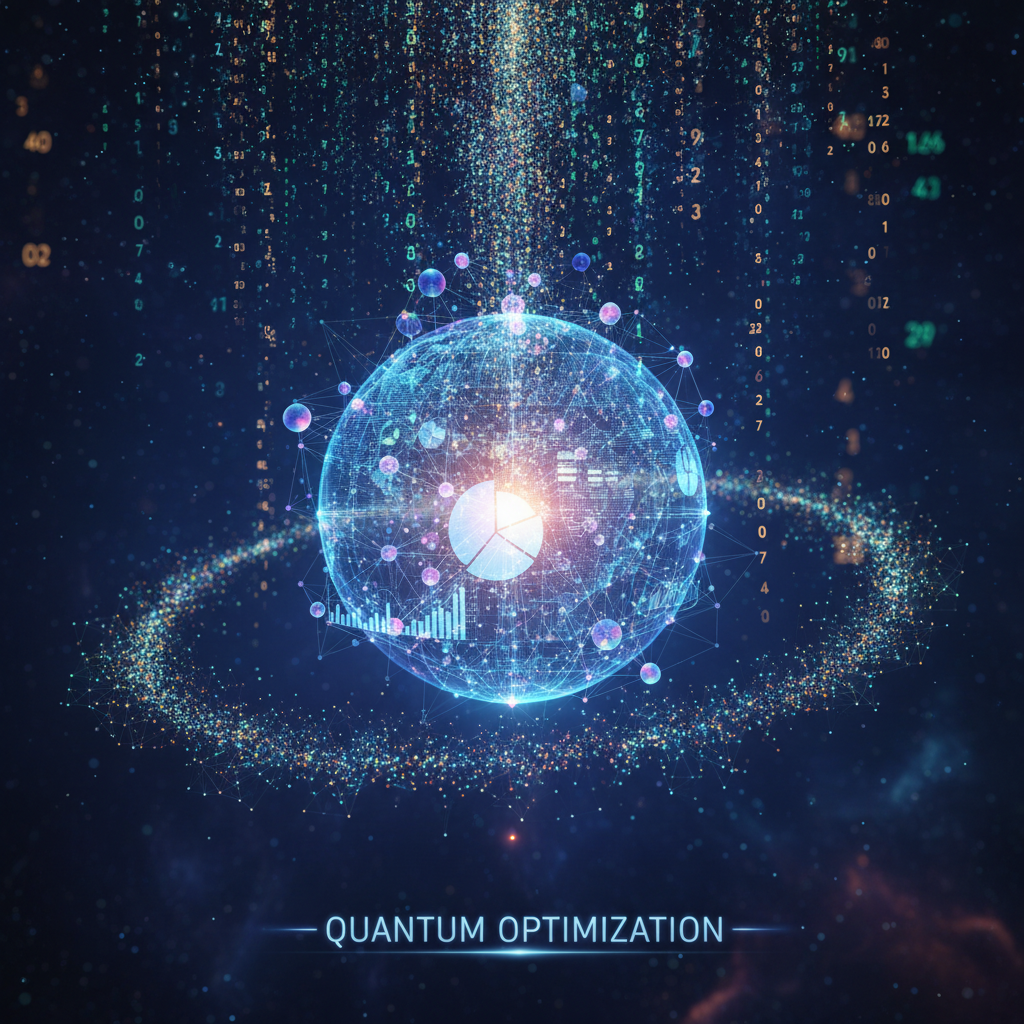 Kuantum bilgisayarlar tarafından optimize edilen karmaşık finansal veri akışları.