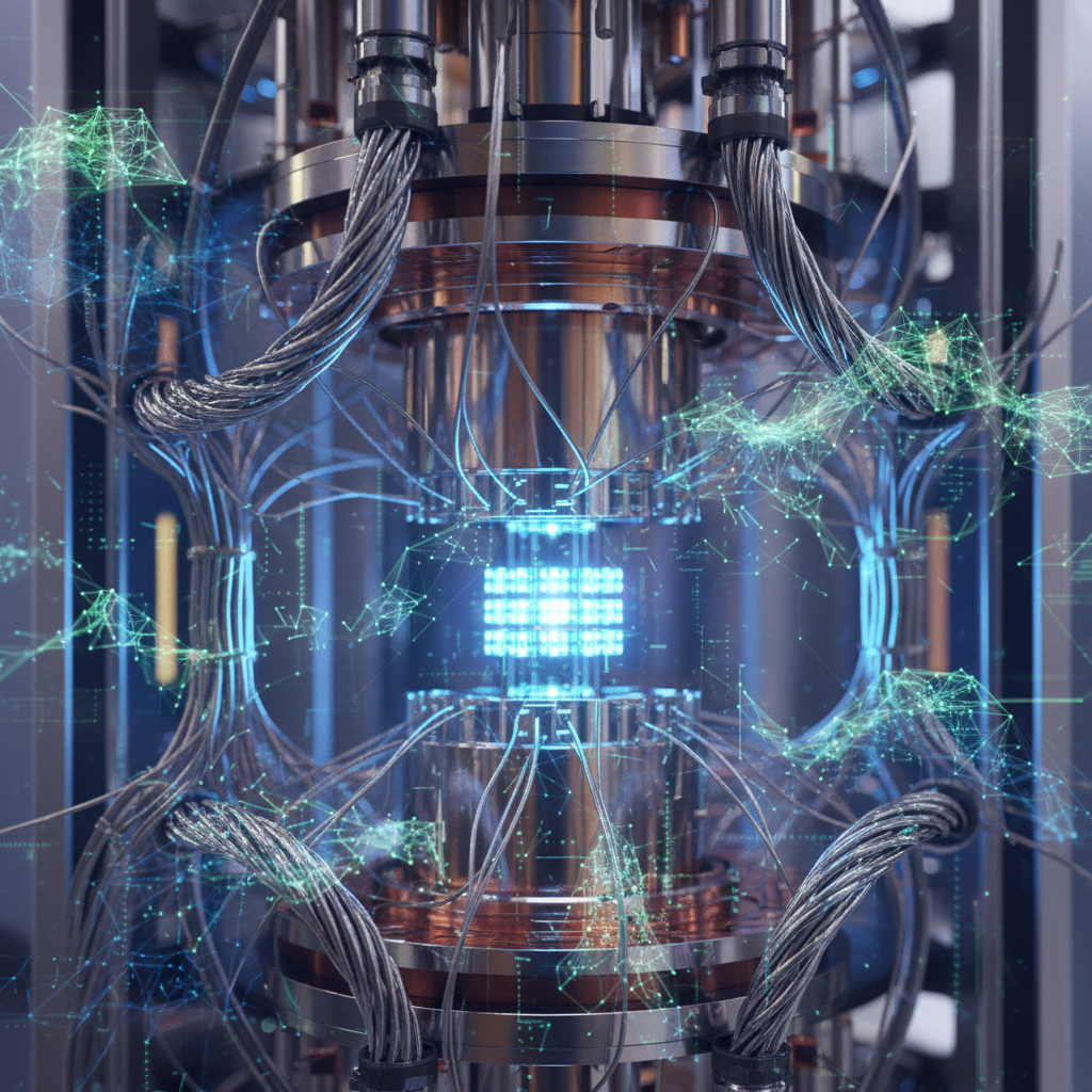 Kuantum bilgisayar ve makine öğrenmesi algoritması görseli