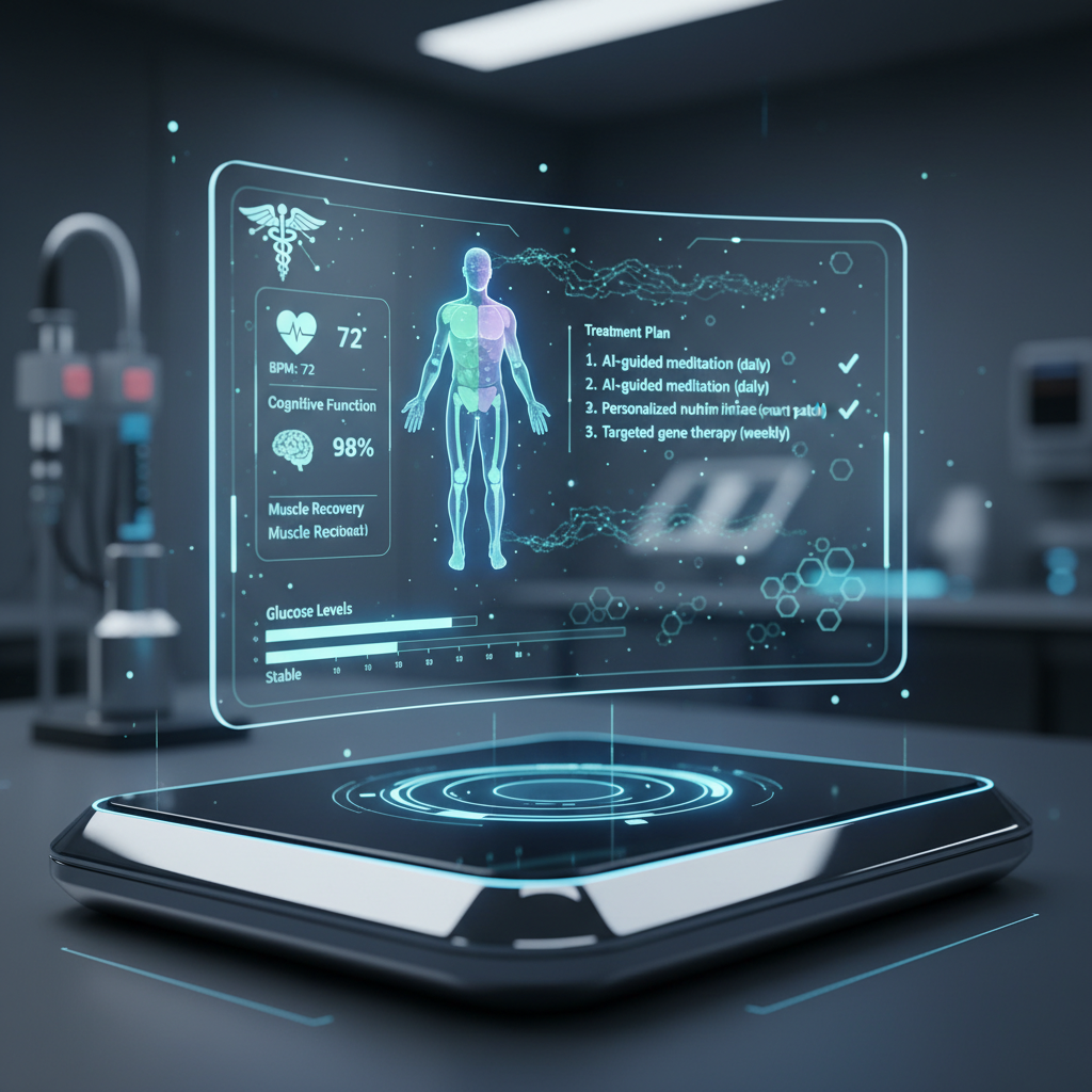 Yapay zeka destekli kişiselleştirilmiş sağlık takibi.