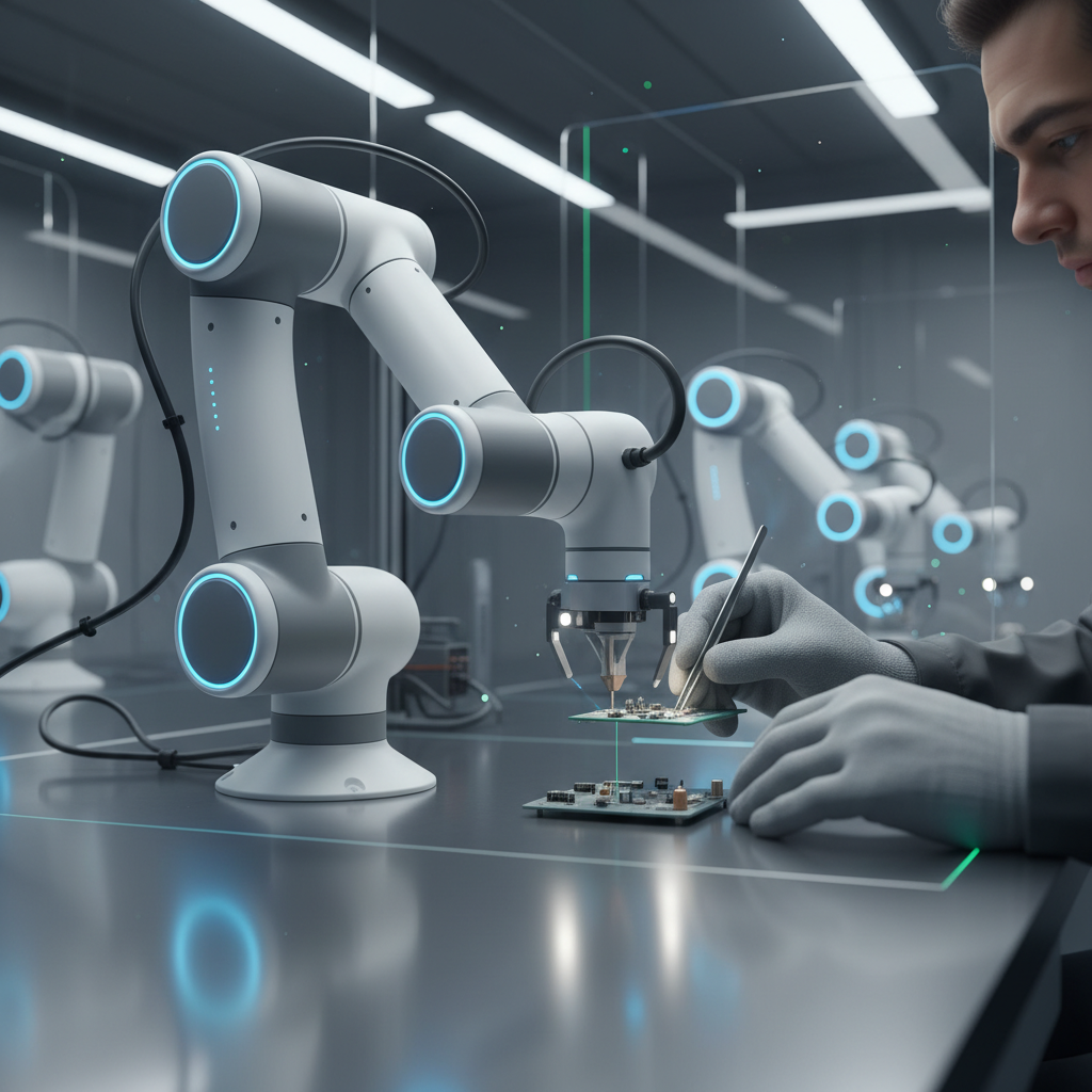 İşbirlikçi robot kolunun hassas montaj görevi yapması