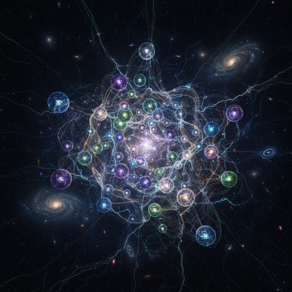 Kuantum bilişim ve hesaplama gücünü temsil eden soyut görsel.